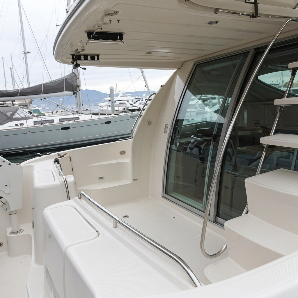 Aft cockpit of the 44ft Maxum yacht