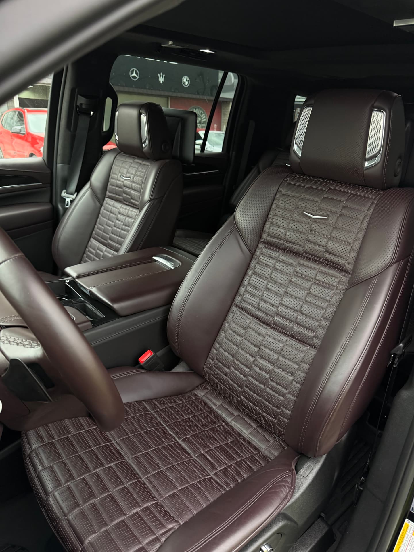 Cadillac Escalade quilted leather front seats