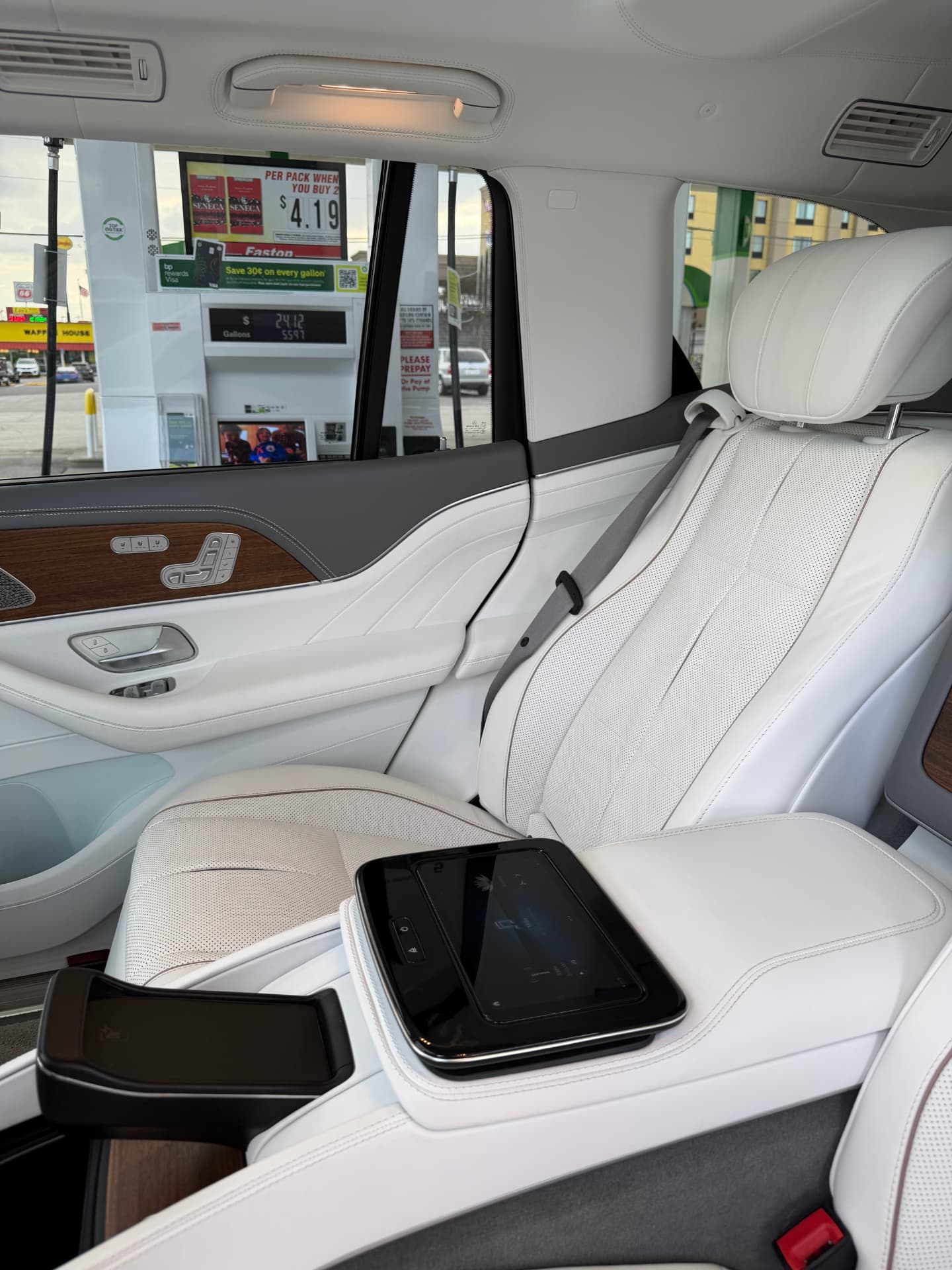 Maybach GLS600 rear seats with entertainment screen